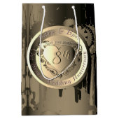 8e Jubileum Bronze Heart Medallion Med Medium Cadeauzakje (Voorkant)