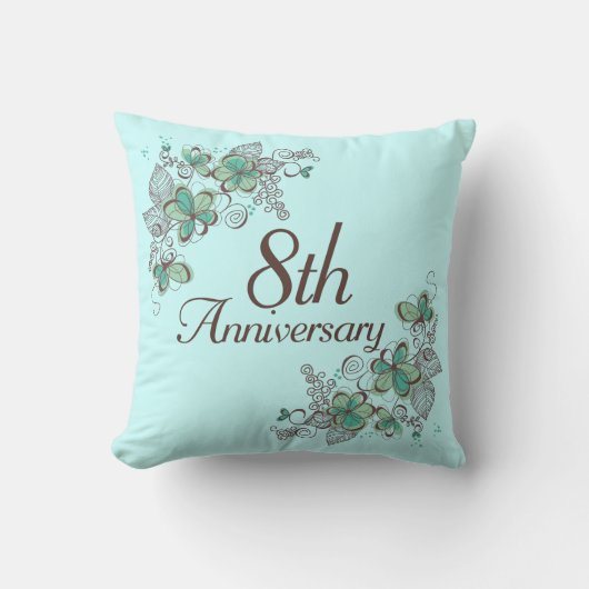 8e Jubileum CadeauSierkussen Kussen (Voorkant)