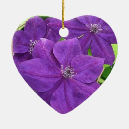 8e Jubileum, Clematis Keramisch Ornament (Achterkant)