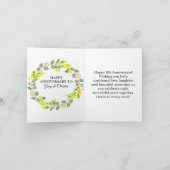 8e Jubileum Kaart-parel, wijnglazen en krans Kaart (Binnen)