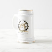 8e Jubileum met rendieremblem Bierpul (Voorkant links)