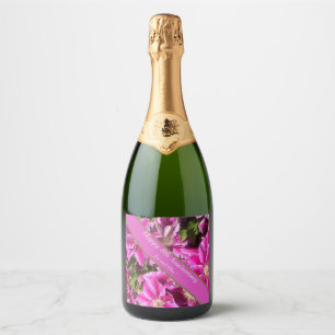 8e Jubileum, roze Clematis Sparkling Wijnetiket