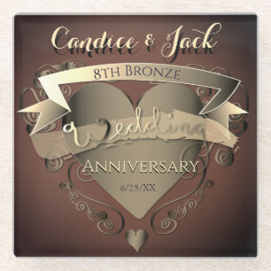 8e Jubileum uit de Bronze Glazen Onderzetter