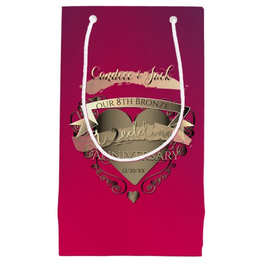 8e Jubileum uit de Bronze & Tourmaline Weddenschap Klein Cadeauzakje (Voorkant)