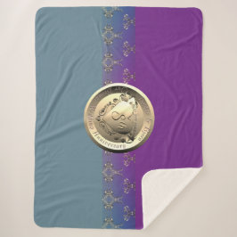 8e Jubileum van het huwelijk Bronze Emblem Sherpa Deken