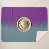 8e Jubileum van het huwelijk Bronze Emblem Sherpa Deken (Voorkant (horizontaal))