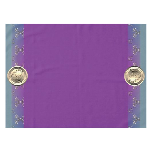 8e Jubileum van het huwelijk Bronze Heart Emblem Tafelkleed (Voorkant (Horizontaal))