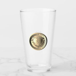 8e Jubileum van het huwelijk Bronze Medallion Afbe Glas
