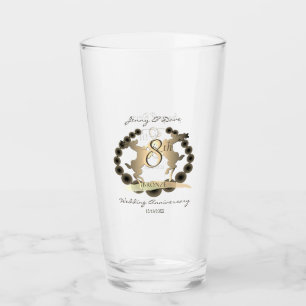 8e Jubileum van het huwelijk Bronze Reindeer Emble Glas