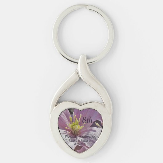 8e Jubileum voor bruiloft Sleutelhanger (Voorkant)