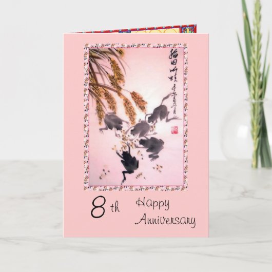 8e jubileumkaart kaart (Voorkant)