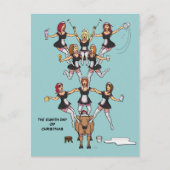 8e Kerstdag (8 Maids a-Milking) Briefkaart (Voorkant)