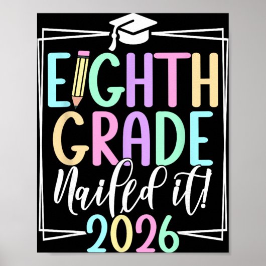 8e klas 2026 afstuderen middelbare school _1 poster (Voorkant)