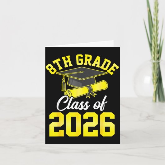 8e klas afstudeerklas van 2026 afstuderen kaart (Voorkant)