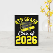 8e klas afstudeerklas van 2026 afstuderen kaart (Gele Bloem)
