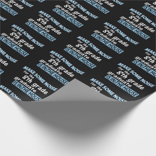 8e klas Afstuderen gefeliciteerd Cadeaupapier (Hoek)