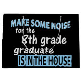 8e klas Afstuderen gefeliciteerd Groot Cadeauzakje (Voorkant)