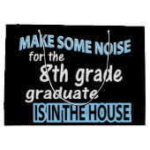 8e klas Afstuderen gefeliciteerd Groot Cadeauzakje (Achterkant)