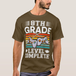 8e klas afstuderen haar hem gamer student video G T-shirt