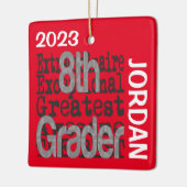 8e klas Buitengewone DOUANE Keramisch Ornament (Links)