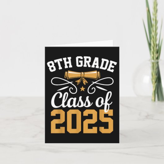 8e klas CL van 2025 Afstuderen Student School Grad Kaart (Voorkant)