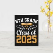 8e klas CL van 2025 Afstuderen Student School Grad Kaart (Gele Bloem)