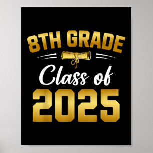 8e klas CL van 2025 Afstuderen Student School Grad Poster