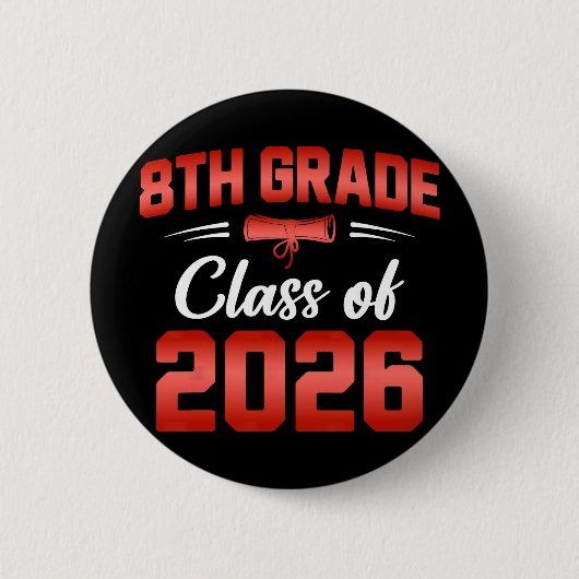 8e klas Cl van 2026 afgestudeerde student school a Ronde Button 5,7 Cm (Voorkant)