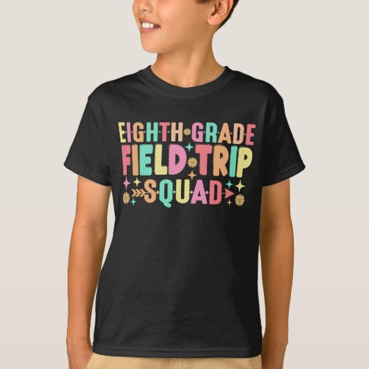 8e klas Field Trip Squad Funny Terug naar school T-shirt (Voorkant)