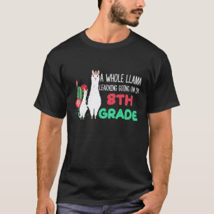 8e klas Llama Cactus Student Terug naar school T-shirt