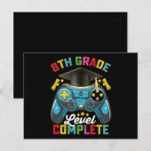 8e klas niveau Complete Afstuderen Gaming Gamer Briefkaart (Voorkant / Achterkant)