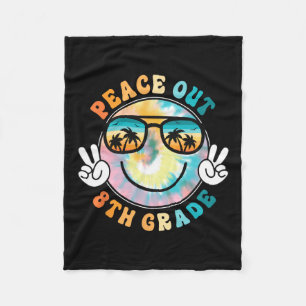 8e klas Peace Out School 2024 Laatste schooldag Fleece Deken