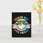 8e klas Peace Out School 2024 Laatste schooldag Kaart (Gele Bloem)