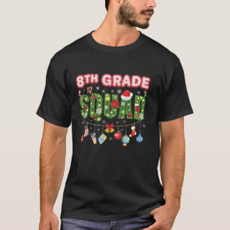 8e klas Squad Merry Christmas Pine Tree Student T-shirt