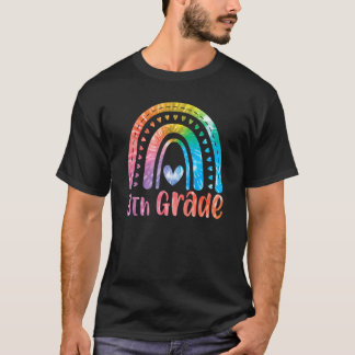 8e klas Tie Dye Regenboog Eerste Dag Van School Ru T-shirt