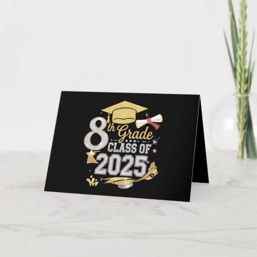 8e klas van 2025 Afstuderen Afstuderen Bedankkaart (Voorkant)