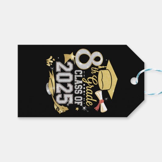 8e klas van 2025 Afstuderen Afstuderen Cadeaulabel (Voorkant (Horizontaal))