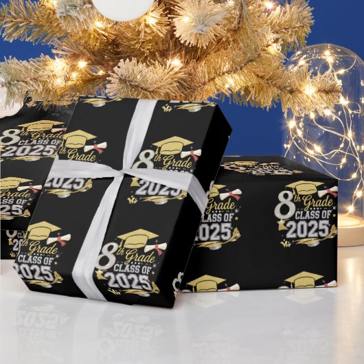 8e klas van 2025 Afstuderen Afstuderen Cadeaupapier (Feestdagen)
