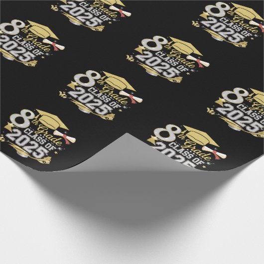 8e klas van 2025 Afstuderen Afstuderen Cadeaupapier (Hoek)