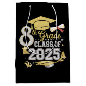 8e klas van 2025 Afstuderen Afstuderen Medium Cadeauzakje (Voorkant)