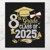 8e klas van 2025 Afstuderen Afstuderen Wijn Etiket (Enkel label)