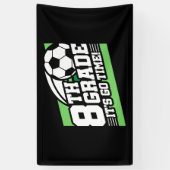 8e klas voetbal eerste dag terug naar school spandoek (Verticaal)