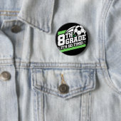 8e klas voetbal Football eerste dag terug naar sch Ronde Button 5,7 Cm (In situ)