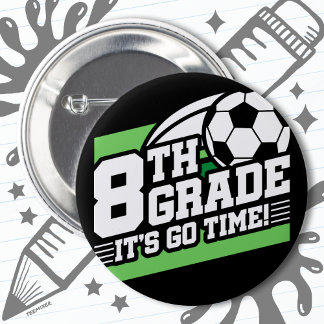 8e klas voetbal Football eerste dag terug naar sch Ronde Button 5,7 Cm
