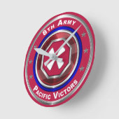 8e Leger Gepersonaliseerd Keepasje Ronde Klok (Hoek)