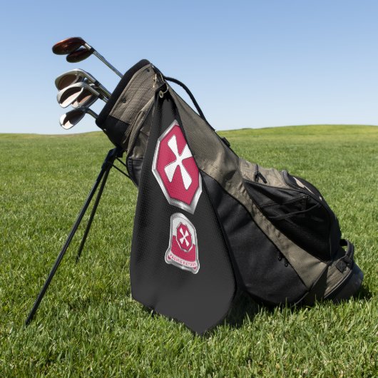 8e legerpleister en signia golfhanddoek (Groen)