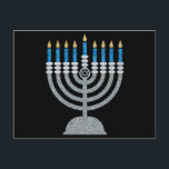 8e nacht van Hanukkah Glitter Briefkaart<br><div class="desc">Hanukkah 2022 begint in de avond van zondag 18 december en eindigt in de avond van maandag 26 december</div>