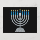 8e nacht van Hanukkah Glitter Briefkaart (Voorkant)