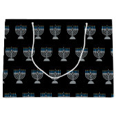 8e nacht van Hanukkah Glitter Groot Cadeauzakje (Voorkant)