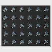 8e nacht van Hanukkah Glitter Wrapping Paper Cadeaupapier (Vlak)